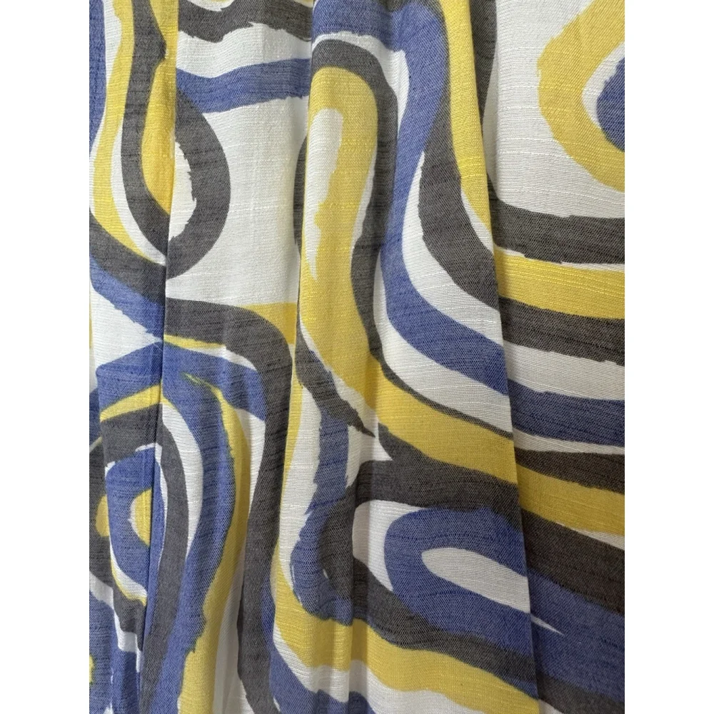 Mlle Gabrielle Halter Tiered Hi Low Maxi Dress Size 3X Abstract Boho Flowy Party - Picture 12 of 16